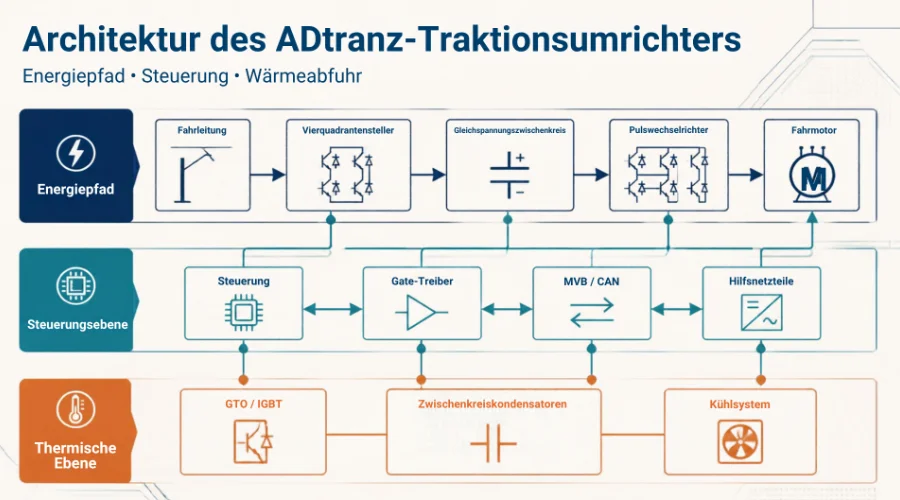 Architektur und Baugruppen des ADtranz-Traktionsumrichters