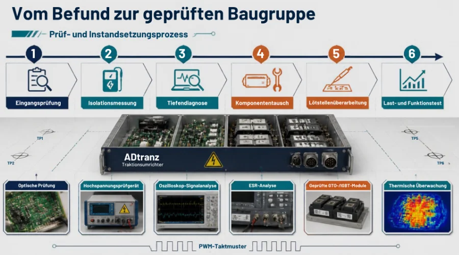Prüf- und Instandsetzungsprozess auf Bauteilebene